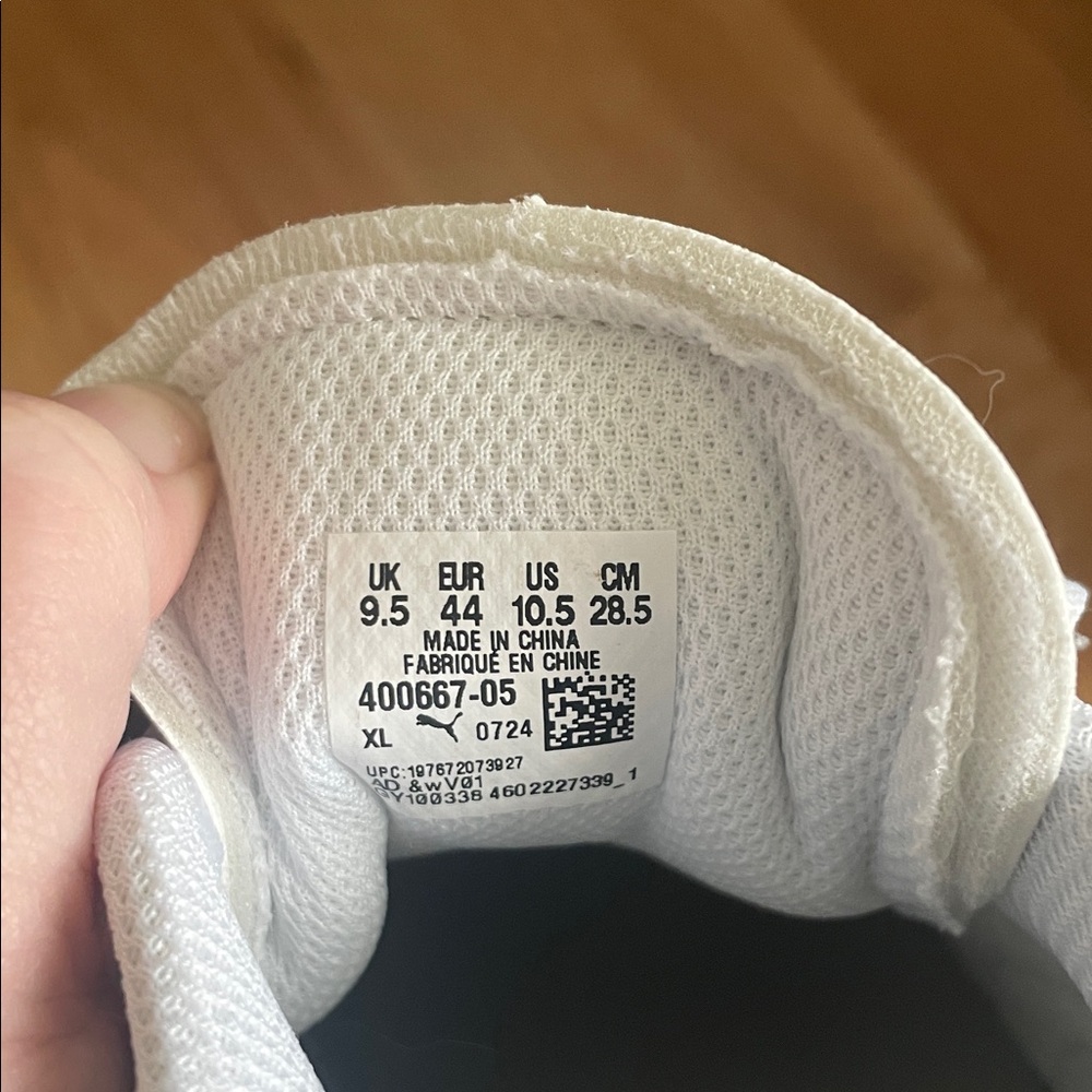 Puma White Black Gum-Accent Low-Profile Sneakers - Picture 3 of 11